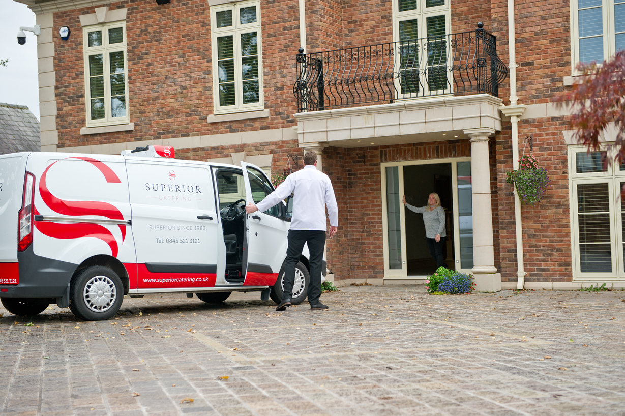 Superior catering driver delivering in Liverpool