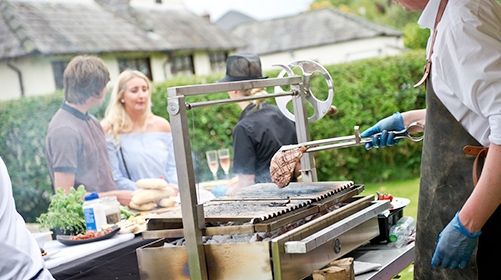 Outdoor bbq catering
