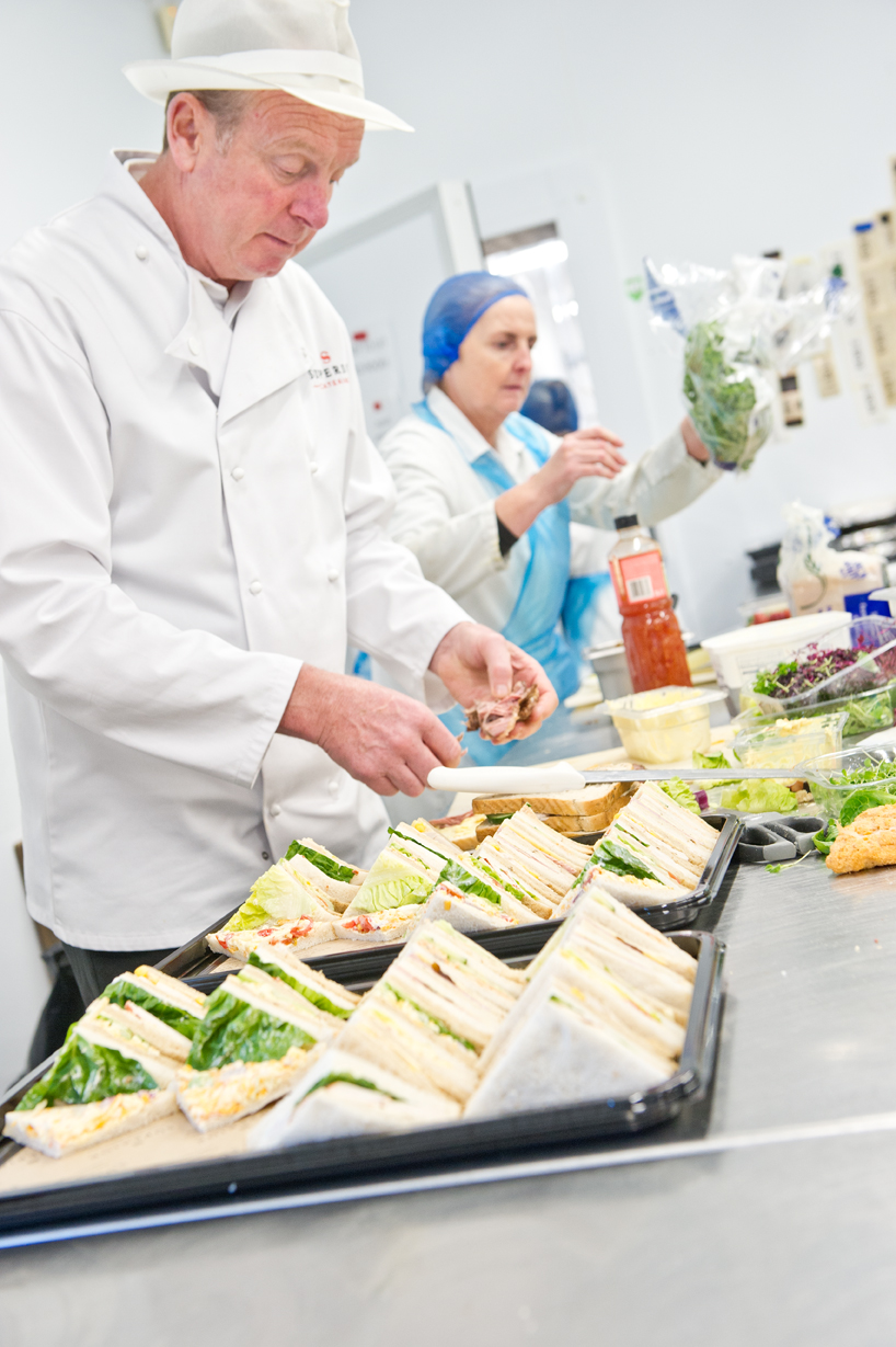 sandwich preparation for event catering